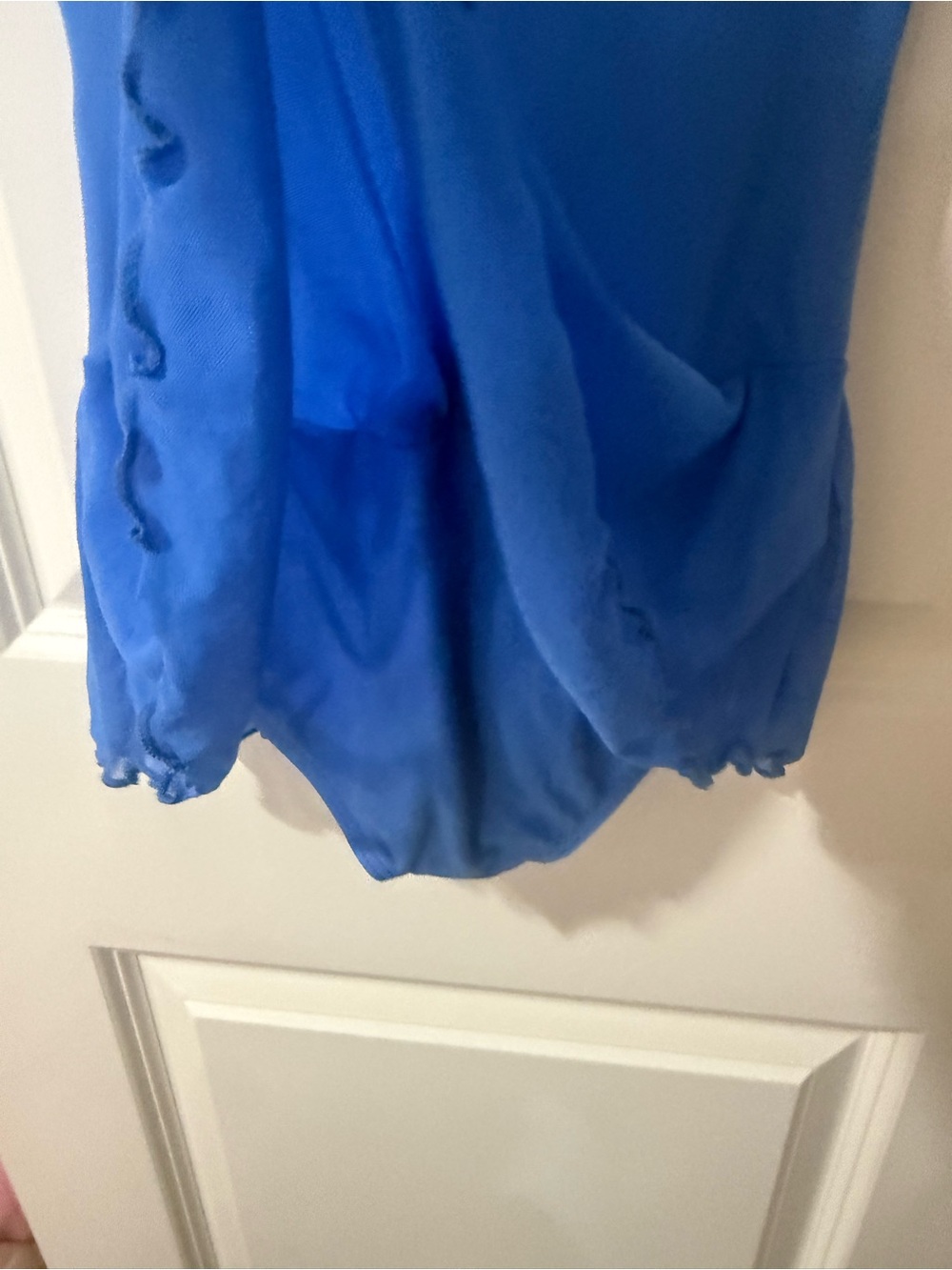 💙 Girls Blue Short Sleeve Dance Leotard with Skirt Ballet Dance Costume NWOT✨ - Picture 4 of 6
